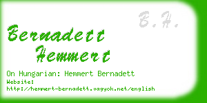 bernadett hemmert business card